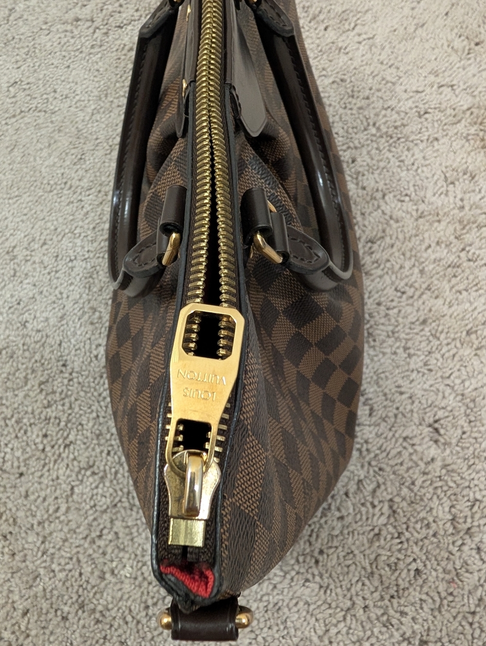 Authentic Louis Vuitton Sienna MM Damier Ebene w/COA - Picture 8 of 16